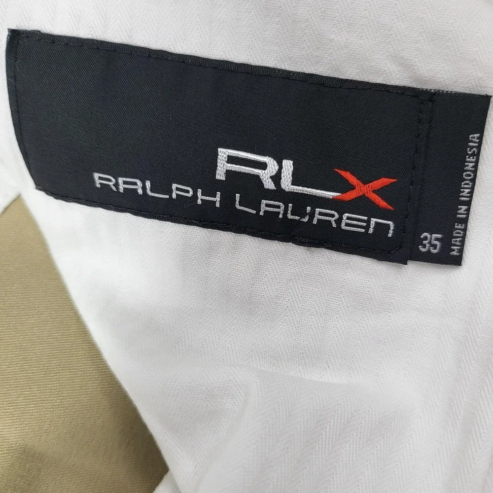 RLX Ralph Lauren Shorts Mens 35 Beige Golf‎ Performance Chino 10 Inseam Casual